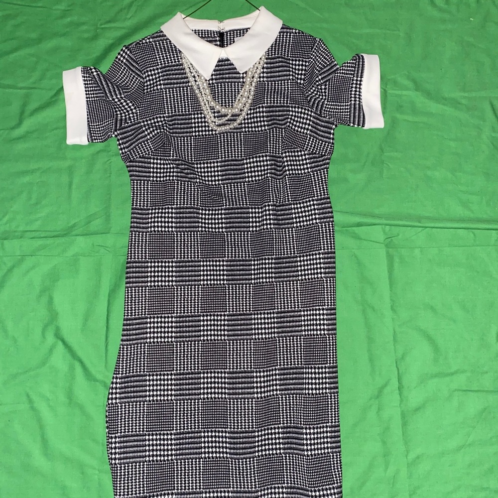 Black and cream dress